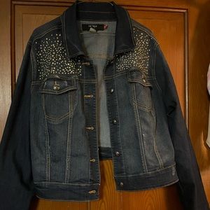 Torrid bedazzled jean jacket, size 2x